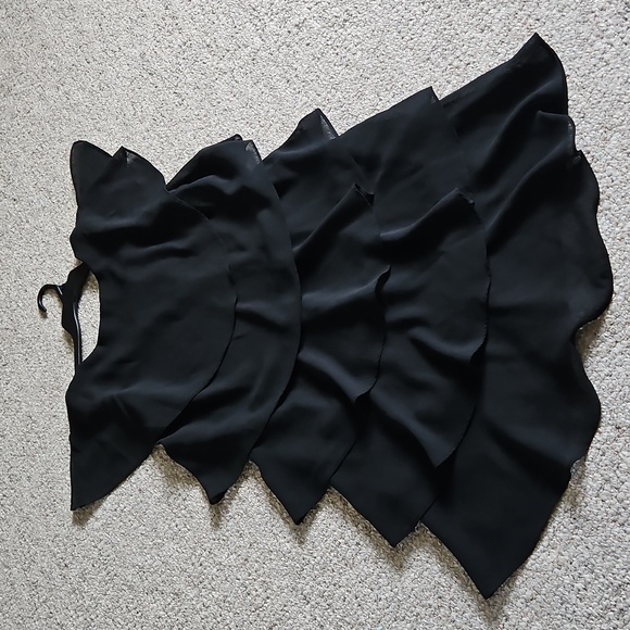 Scarlett Black Textile Layered Midi Dress. - Picture 4 of 10